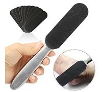 OFKPO Del Pie Premium Calidad Soporte Lima Callos Escofina Eliminador de Acero Inoxidable Doble Cara con 10 para Limas Schleifpapieren