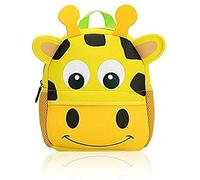 OFKPO Impermeable Bolso de Escuela, 3D Bolsa de Escuela Impermeable Mochila para Niños(Jirafa)