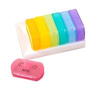 OFKPO Pastillero 7 Dias, Organizador de Pastillas Semanal con 14 Compartimentos