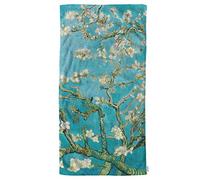 oFloral Toallas de mano de algodón, paños de baño clásicos para pintura artística de almendro, cómodas toallas suaves para baño, spa, gimnasio, yoga, playa, cocina, toalla de mano de 38 x 76 cm