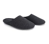 ofoot Pantuflas de casa de algodón con espuma viscoelástica para mujer, cómodas, lavables, con suela de goma antideslizante, Gris Carbón, 5-6