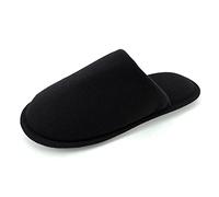 ofoot Zapatillas Casa Mujer Algodón con Espuma Viscoelástica, Pantuflas Suela de Goma Antideslizante Lavable para Dormitorio(41/42 EU,Negro)