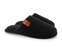 ofoot Zapatillas de Estar por casa Hombre,Pantuflas Interior Acogedor Vellóns Difusos Suaves de Espuma Viscoelástica Cálidas Suela de Goma(41/42 EU,Negro