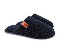 ofoot Zapatillas de Estar por casa Hombre,Pantuflas Interior Acogedor Vellóns Difusos Suaves de Espuma Viscoelástica Cálidas Suela de Goma(41/42 EU,Azul Marino