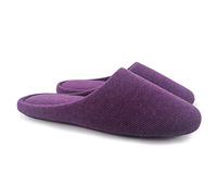 ofoot Zapatillas Mujer Casa Algodon Espuma Con Memoria, Pantuflas Estar Lavable Interior Antideslizante(Morado,38/39 EU)