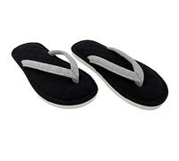 ofoot Zapatillas Mujer casa con chanclas de algodón y spa, Pantuflas de interior de espuma viscoelástica gruesa con punta abierta que absorbe la humedad verano/Otoño
