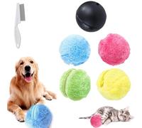 Oforest Active Rolling Ball Anti-Anxiety Automatic Moving Ball (4 Color Covers Included) Self Moving Balls with Automatic Movement, Interactive Toys for Large Small Dogs