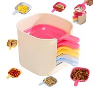 Oforest Dipping Sauce Plate and Holder Set, 6 PCS Dipping Sauce Plate, Small Plastic Dipping Dish with Handle, Mini Plastic Dipping Dish for Condiments, Snacks, Fruits (1PC*Color)