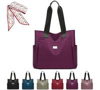 Oforest Gloryboom Bag, Large Capacity Water Repellent Multi Pocket Nylon Shoulder Bag, Casual And Versatile (Purple)