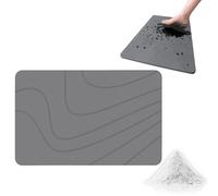 Oforest Matmend Bath Mat, Diatomaceous Earth Quick Drying Non-Slip Shower Mats, Water Absorbing Rug Outside Shower, Quick-Drying and Non-Slip, Moisture Is Absorbed in Seconds (Gray - C)