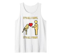 Ofrenda de Aves Corazón Diseño Gráfico Camiseta sin Mangas