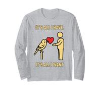 Ofrenda de Aves Corazón Diseño Gráfico Manga Larga