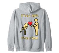 Ofrenda de Aves Corazón Diseño Gráfico Sudadera con Capucha