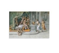 Ofrenda de regalos a Vertumnus y Pomona-Raphael póster de pintura en lienzo para pared de sala de estar, pósteres de pintura de 20 x 30 cm