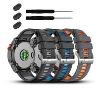 OFWAX 22 mm para Garmin Fenix 7/7 Pro/6/6 Pro/5/5 Plus Correa de reloj, correas de silicona suaves Quickfit para Forerunner 965 955/Approach S70 47 mm/Instinct 2/quatix 7 Smartwatch(3pack1)