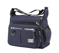 OFWAX Bolsa cruzada para hombre, bolsa de hombro individual, bolsa de almacenamiento de gran capacidad, bolsa cruzada de negocios con múltiples bolsillos, Blue, Talla única