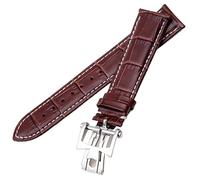 OFWAX Correa de reloj de piel auténtica de 19 mm, 20 mm, 21 mm, 22 mm, para Vacheron Constantin Patrimony VC, hombres y mujeres, correa de cuero vacuno marrón negro, 19mm, Acetato, Sin piedra preciosa