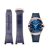OFWAX Correa de reloj para Omega Constellation Double Eagle Series, correa de goma de piel de vaca para hombre, muesca de 25-14mm