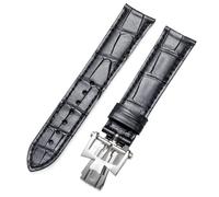 OFWAX Para Vacheron Constantin Correa de cuero para hombres y mujeres Original VC Herencia Art Master Wu Lu correa de reloj de cuero de cocodrilo(Black,20mm)