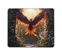 OFYGJFB Alfombrilla cuadrada para mouse con bordes cosidos, alfombrilla de mouse pequeña de 7 x 8.6 pulgadas para mouse inalámbrico, alfombrillas de ratón Phoenix para laptop, juegos, oficina y