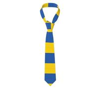 OFYGJFB Corbata para hombre, diseño de bandera de Libia, reversible, para bodas y negocios, Bandera de Ucrania 10, One Size