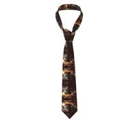 OFYGJFB Corbata para hombre, la hiedra del misterioso río, corbata ajustada reversible para bodas y negocios, The Fire Pit In The Destroyed Library 9, One Size