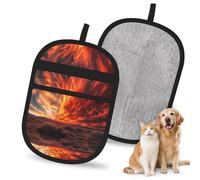 OFYGJFB Guantes removedores de pelo de mascotas reutilizables The Desert at Dawn, guantes electrostáticos extra duraderos para múltiples perros y gatos, muebles, alfombras, depilación de asiento de