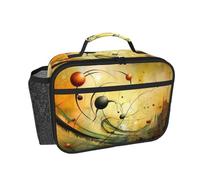OFYGJFB Lonchera aislada para hombres y mujeres, diseño de impresión completa de física de partículas, reutilizable, lonchera de gran capacidad a prueba de fugas para el trabajo, oficina, viajes