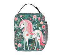 OFYGJFB MagicalUnicornBloom, lonchera aislada para hombres y mujeres, diseño de impresión completa, reutilizable, lonchera de gran capacidad a prueba de fugas