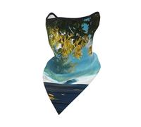 OFYGJFB Polaina de protección para el cuello y la cara, el verano es ilusorio, pasamontañas para tumbarse en la playa, máscara de bufanda, resistente al viento, transpirable, para hombres y mujeres