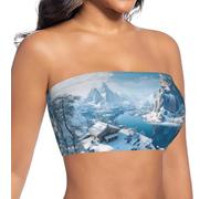 OFYGJFB Top corto sin tirantes para mujer con estampado bandeau hermosa singularidad, Camiseta de tubo para mujer 4, XXL