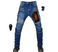 oFzimTo Pantalon Moto Térmicos Hombre con Protecciones, Pantalon Vaquero Moto, Segunda Generación de Equipos de Protección Mejorados