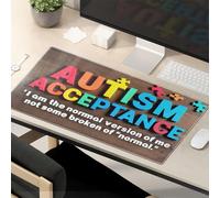 OGBD Divertidos accesorios de escritorio para el trabajo, aceptación del autismo: abraza la diversidad. Alfombrilla de mouse grande para escritorio