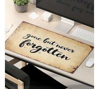 OGBD Divertidos accesorios de escritorio para el trabajo que se ha ido pero nunca olvidado. Alfombrilla de mouse grande para escritorio