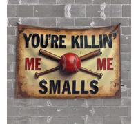 OGBD Man Cabe Decor You 'Re Killin' Me Smalls With Cross Bats And A Baseball Tapestry Room Door Decor Room Door Decor (100 x 150 cm)