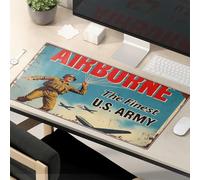 OGBD The Mouse Pad Funny Airborne: The Finest Us Army Mouse Pad Cat Desk Accessories - Almohadillas de escritorio