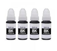 OGBtkLOrs Botella de Recarga de Tinta a Base de Agua 1-3SET GI-490 Dey Compatible con Impresora G1400 G1410 G1411 G2400 G2410 G2411 G3400(4pcs BK)