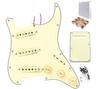 Ogdni Golpeador cargado precableado SSS de 3 capas con kit de pastillas Alnico V para guitarras eléctricas Strat, piezas de repuesto