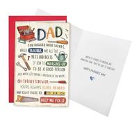Ogeby Divertida tarjeta de juego de palabras para el día del padre para papá, tarjeta humorística del día del padre de hija e hijo, You've Got It Nailed