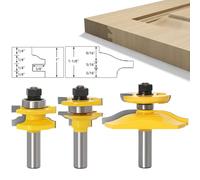 Ogee Panel elevado, 3PCS Router Bit Set 1/2 Inch Shank