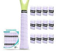 Ogeenier 12 Piezas de Grip Autoadhesivas para Raquetas, Antideslizantes Grip Tenis,Overgrip Tenis,Bádminton, Squash,overgrips Padel