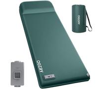 OGERY Almohadilla de dormir autoinflable con bomba eléctrica, almohadilla de espuma viscoelástica ultra gruesa de 3.15 pulgadas, almohadilla de colchón de camping para 4 estaciones con almohada