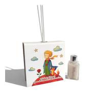 OGGETTANDO, Ambientador de ecopiel blanco con el pequeño príncipe para bomboneras de bautizo, comunión, confirmación y regalos útiles, originales y económicos (Picc. Principe Planeta Rojo SF blanco