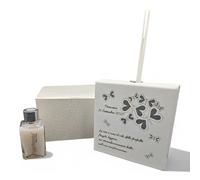 OGGETTANDO Ambientador de piel sintética con diseño de mariposas personalizables en caja. Ideal para regalar en nacimientos, bodas, bautizos, comuniones, graduaciones, confirmaciones, para 18, 25 y 50