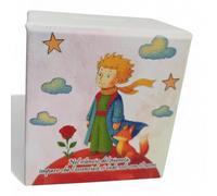 oggettando, Hucha de ecopiel blanca para comunión, crucifijo, pequeño príncipe, bombonera para bautizo, comunión, confirmación, aniversario regalos útiles Origin Economic (Principito planeta rojo, 10