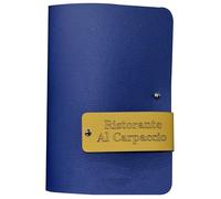 oggettando Juego de 4 piezas de cuentas Alba personalizables - Tamaño 11 x 15,5 cm - Restaurante Pub Self Service Bar Pizzerie cervecería moderno y elegante (PC azul), ME102P24
