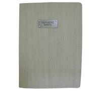 oggettando Juego de 8 unidades Menú Personalizable A4 Restaurante Pub Self Service Bar Cervecería Moderna. Piel sintética de calidad (Efecto Madera Gris)