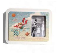 oggettando Portafotos de mesa de pequeño príncipe en caja de recuerdo para nacimiento, bautizo, comunión, confirmación (Picc. Principe Avión SF col PERS, 21,5 x 16,5)