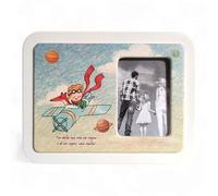 oggettando Portafotos de mesa de pequeño príncipe en caja de recuerdo útil para nacimiento, bautizo, comunión, confirmación (Picc. Principe avión SF col., 21,5 x 16,5)