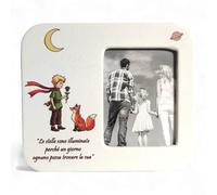 oggettando Portafotos de mesa de pequeño príncipe en caja de recuerdo útil para nacimiento, bautizo, comunión, confirmación (Picc. Príncipe Bufanda SF blanco, 15 x 13)